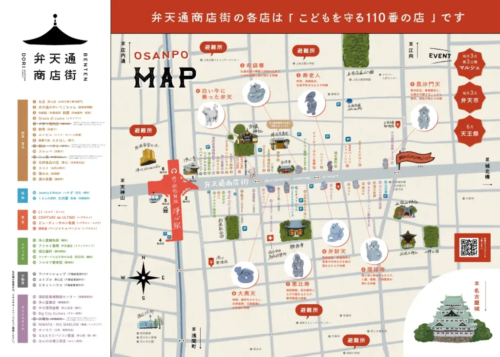 弁天通商店街マップ